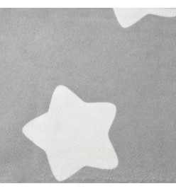 Canapé enfants 2 places gris clair avec étoiles peluche douce