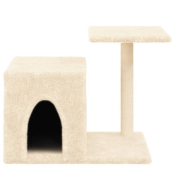 Arbre à chat avec griffoirs en sisal crème 50,5 cm