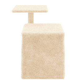 Arbre à chat avec griffoirs en sisal crème 50,5 cm