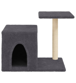 Arbre à chat avec griffoirs en sisal gris foncé 50,5 cm