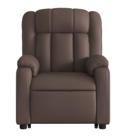 Fauteuil inclinable de massage électrique marron similicuir