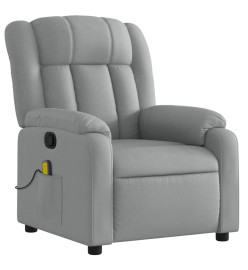 Fauteuil de massage inclinable Gris clair Tissu