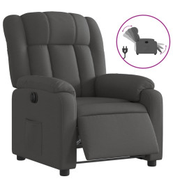 Fauteuil inclinable électrique Gris foncé Tissu