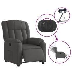 Fauteuil inclinable électrique Gris foncé Tissu