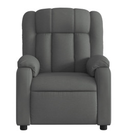 Fauteuil inclinable électrique Gris foncé Tissu