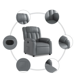 Fauteuil inclinable électrique Gris Similicuir