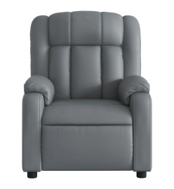 Fauteuil inclinable électrique Gris Similicuir