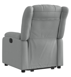 Fauteuil inclinable électrique gris clair tissu