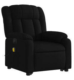 Fauteuil inclinable de massage électrique Noir Tissu