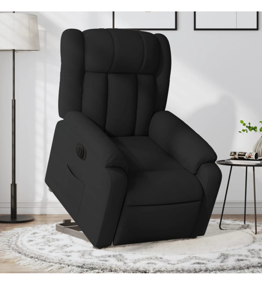 Fauteuil inclinable électrique noir tissu