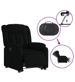 Fauteuil inclinable électrique noir tissu