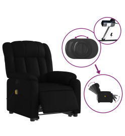 Fauteuil inclinable de massage électrique noir similicuir