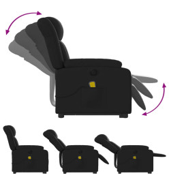 Fauteuil inclinable de massage électrique noir similicuir