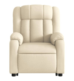 Fauteuil inclinable de massage Crème Tissu