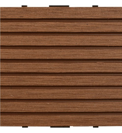 Carreau de terrasse 22 pcs 30 x 30 cm 2 m² WPC Marron