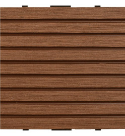 Carreaux de terrasse WPC 30x30 cm 11 pcs 1 m2 Marron