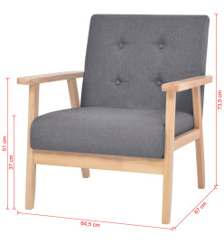 Fauteuil Gris foncé Tissu