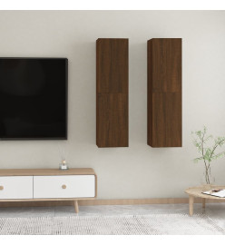 Meubles TV muraux 2 pcs Chêne marron 30,5x30x110 cm