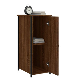 Table de chevet chêne marron 32x42x80 cm bois d'ingénierie