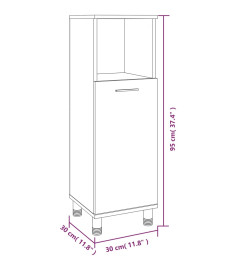 Ensemble d'armoires de salle de bain 3 pcs chêne fumé