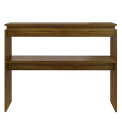 Table console Chêne marron 102x30x80 cm Bois d'ingénierie
