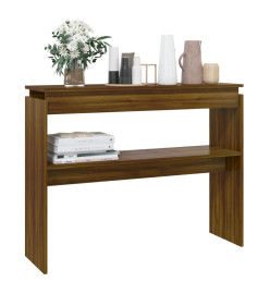 Table console Chêne marron 102x30x80 cm Bois d'ingénierie
