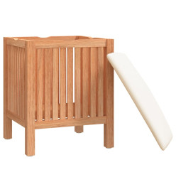 Tabouret de salle de bain 40,5x40x52 cm Bois massif de noyer