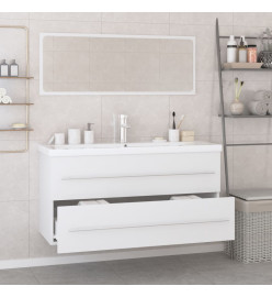 Ensemble de meubles de salle de bain Blanc Bois d'ingénierie