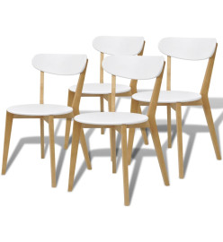 Chaises à manger lot de 4 MDF et bois de bouleau