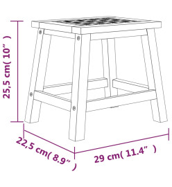 Tabouret 29x22,5x25,5 cm Bois massif de noyer