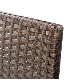 Mobilier de jardin à 3 places Résine tressée Marron