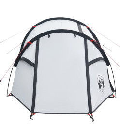 Tente de camping 4 personnes blanc 360x135x105 cm taffetas 185T