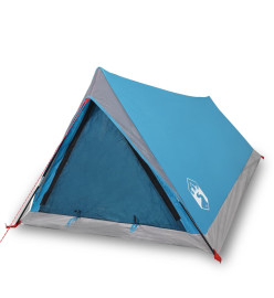 Tente de camping 2 personnes bleu 200x120x88/62cm taffetas 185T