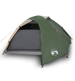 Tente de camping 4 personnes vert 267x272x145 cm taffetas 185T