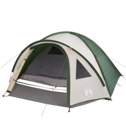 Tente de camping 4 personnes vert 300x250x132 cm taffetas 185T