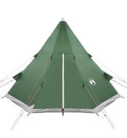 Tente de camping 4 personnes vert 367x367x259 cm taffetas 185T