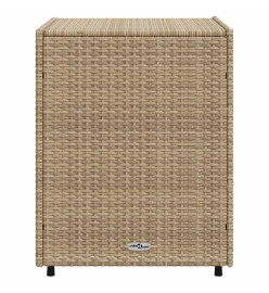 Armoire de rangement de jardin beige 55x59x69 cm résine tressée