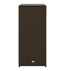 Armoire de rangement jardin marron 105x55x113 cm résine tressée