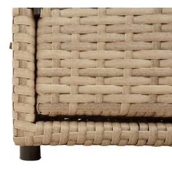Armoire de rangement jardin beige 110x55x60,5 cm résine tressée