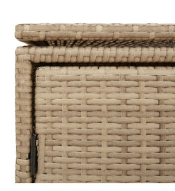 Armoire de rangement jardin beige 110x55x60,5 cm résine tressée