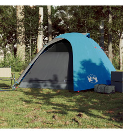 Tente de camping 4 personnes bleu 267x272x145 cm taffetas 185T