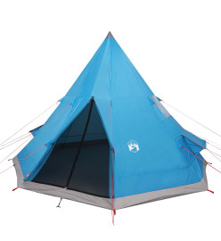 Tente de camping 4 personnes bleu 367x367x259 cm taffetas 185T