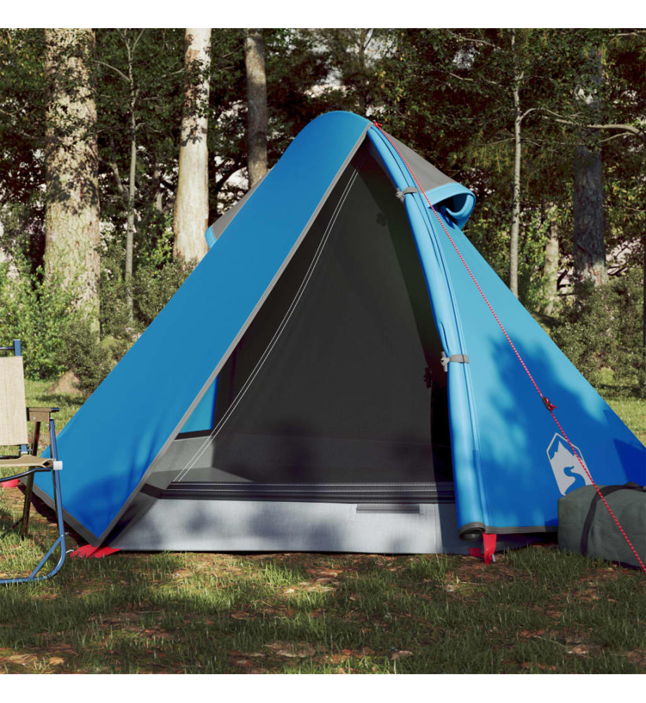 Tente de camping 2 personnes bleu 267x154x117 cm taffetas 185T