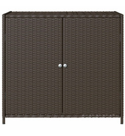 Armoire de rangement de jardin marron 83x45x76cm résine tressée