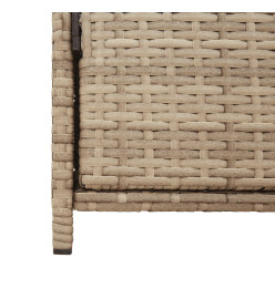 Armoire de rangement de jardin beige 83x45x76 cm résine tressée