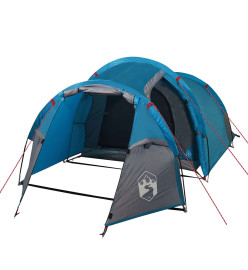 Tente de camping 4 personnes bleu 360x135x105 cm taffetas 185T