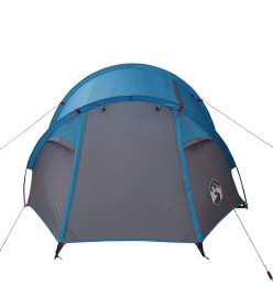 Tente de camping 4 personnes bleu 360x135x105 cm taffetas 185T