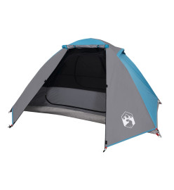 Tente de camping 2 personnes bleu 224x248x118 cm taffetas 185T