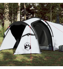 Tente de camping 3 personnes blanc 370x185x116 cm taffetas 190T