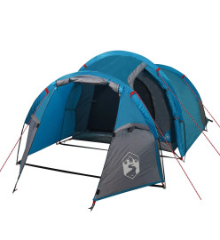 Tente de camping 3 personnes bleu 370x185x116 cm taffetas 185T